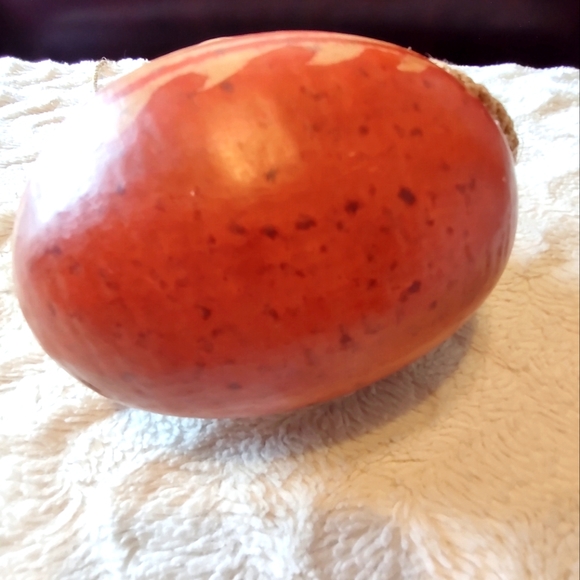 Vintage Hand Carved and Jute Hand Sewn Coconut Shell Purse - Picture 5 of 6